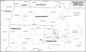 Download Map MASSACHUSETTS CONECTICUTT RHODE ISLAND STATE Map to print